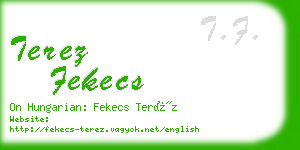 terez fekecs business card